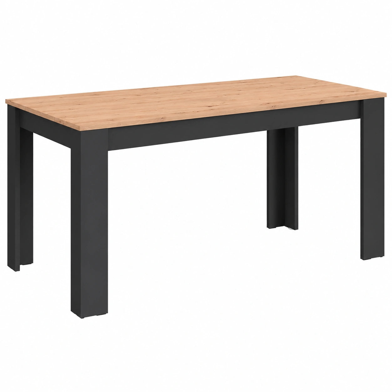 grande-table-a-manger-moderne-effet-chene-avec-pieds-anthracite-160x90-cm-ukwvl10428mh