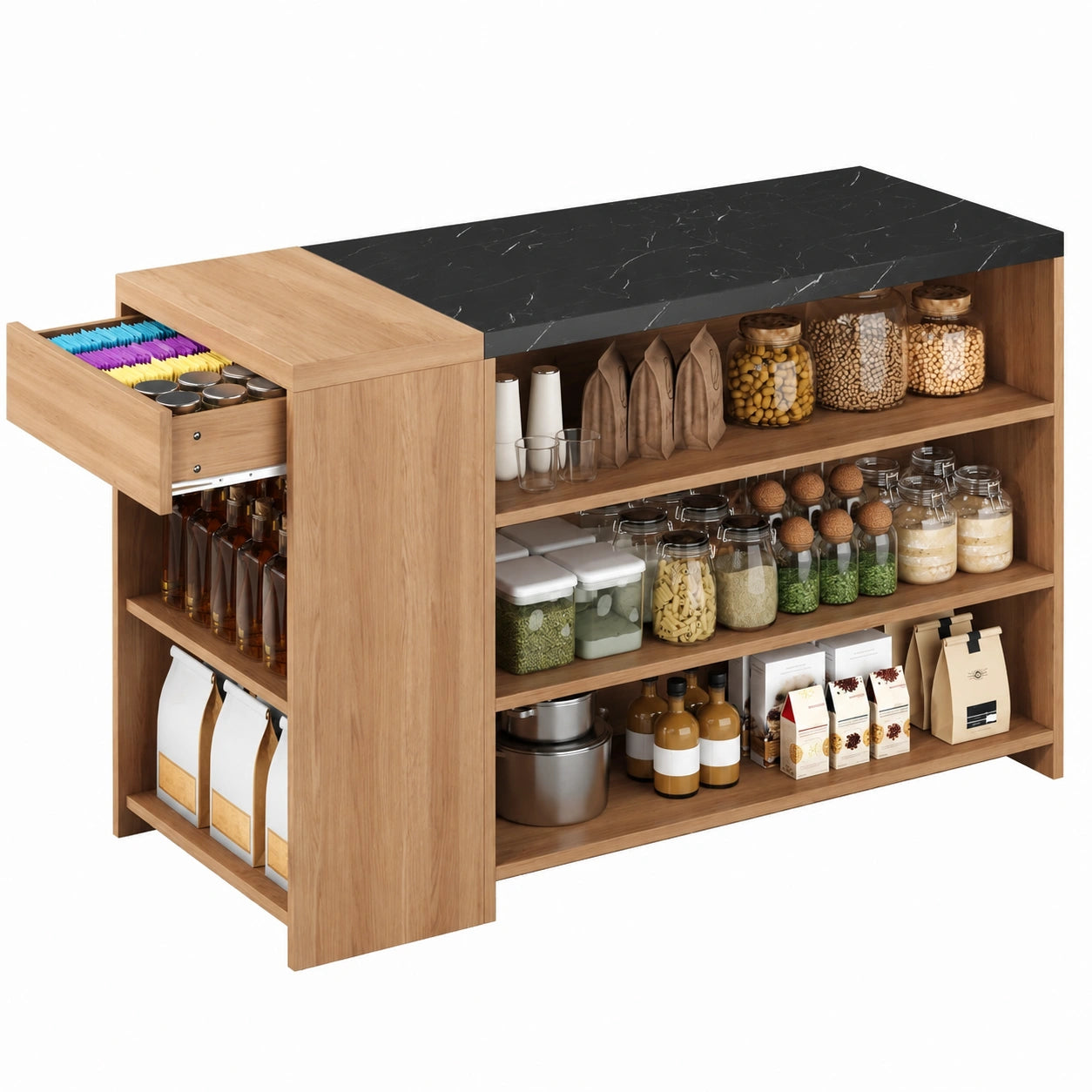 meuble-de-cuisine-multifonction-avec-rangement-plateau-epais-et-rayonnages-tckus10434bs
